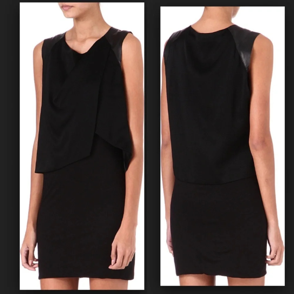Maje Dieppe Layered Dress in Black LBD